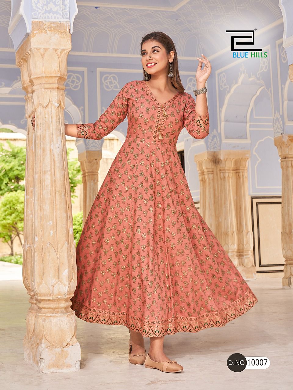 Blue Hills Hotstar 10 Rayon Fancy Party Wear Designer Long Kurti Collection